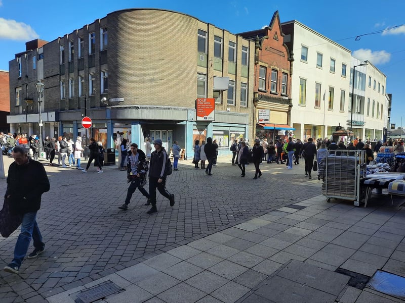 Queues stretched around the block outside Primark.