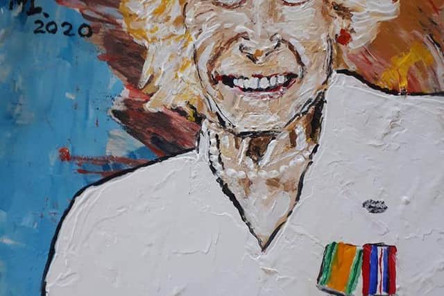 Andy Parkin's artwork of Naval officer Marjorie Lamb