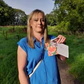 Barbara McStravick was touched by what she found in the envelope in Backhouse Park. Sunderland Echo image.