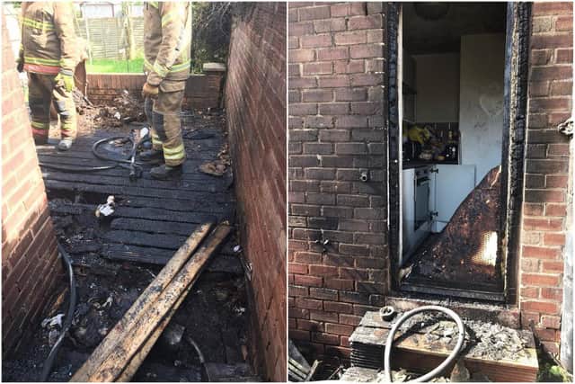 The fire spread from the decking into the home causing severe damage. Photo by Tyne and Wear Fire and Rescue Service.