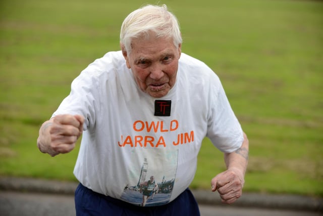 'Jarra Jim' Purcell  was a firm favourite of spectators at the run. Sadly, he died in 2018 but will always be remembered, particularly by the charities he raised money for.