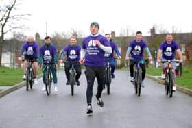 Recovering addict Craig Wilson is running one hundred miles while his friends follow by bike.