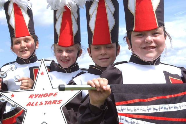 Chelsea Brown, Joanna Bradley, Leah Morrison and Kaitlyn Moody were part of the Ryhope All Stars band which took part in a competition on the Ford Estate in 2004.