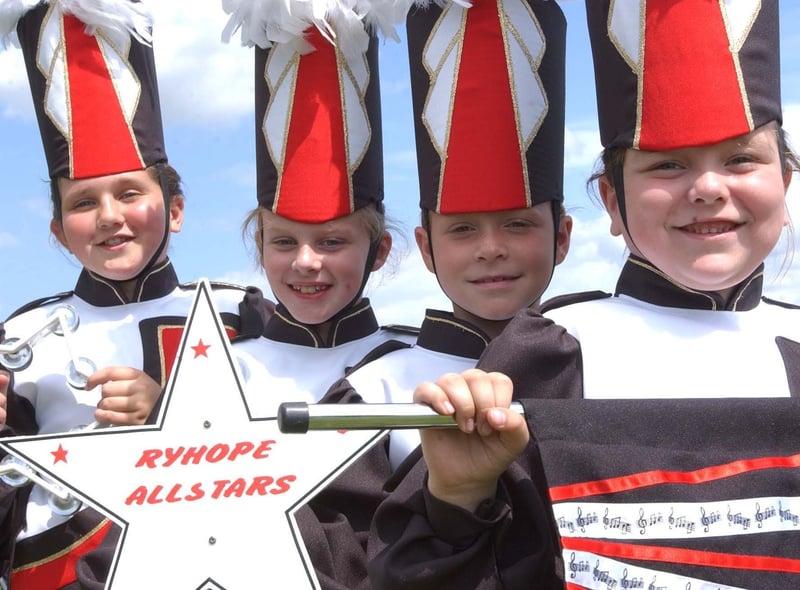 Chelsea Brown, Joanna Bradley, Leah Morrison and Kaitlyn Moody were part of the Ryhope All Stars band which took part in a competition on the Ford Estate in 2004.