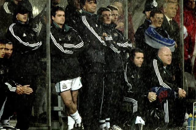 25 Aug 1999:  A dejected Ruud Gullit of Newcastle as his side go 2-1 down during the Newcastle United v Sunderland FA Carling Premiership match at St James's Park, Newcastle. \ Mandatory Credit: Graham Chadwick /Allsport