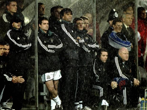 25 Aug 1999:  A dejected Ruud Gullit of Newcastle as his side go 2-1 down during the Newcastle United v Sunderland FA Carling Premiership match at St James's Park, Newcastle. \ Mandatory Credit: Graham Chadwick /Allsport