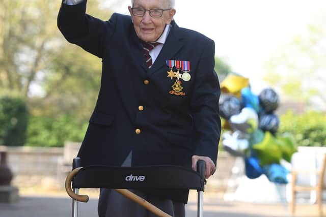 War veteran Captain Tom Moore. Photo: Joe Giddens/PA Wire.