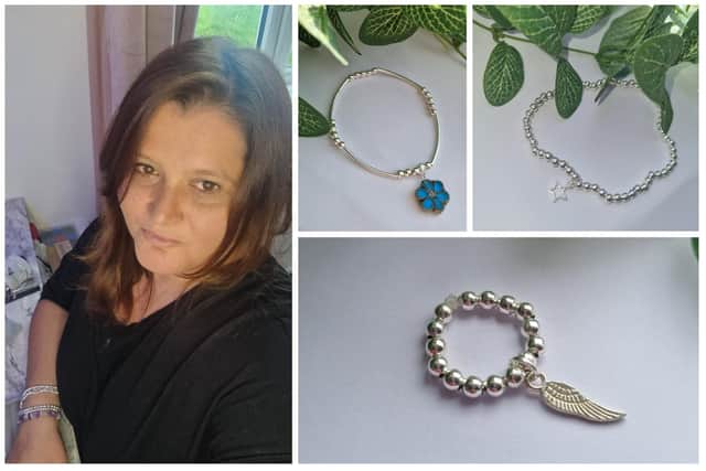 Kelly Snook, 42 and a range of products from Serenity Jewellery