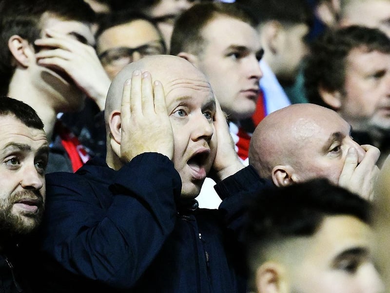 Passionate Sunderland fans cheer the Black Cats on away from home at Birmingham City.