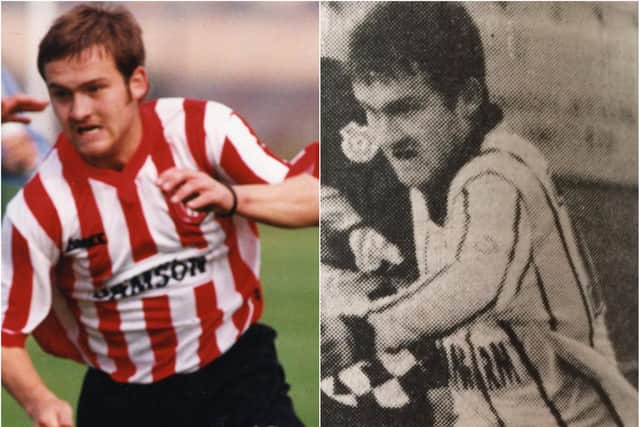 Killer Paul Conlon, left, appearing for Sunderland's youth team after earlier playing for Hartlepool United's first team.