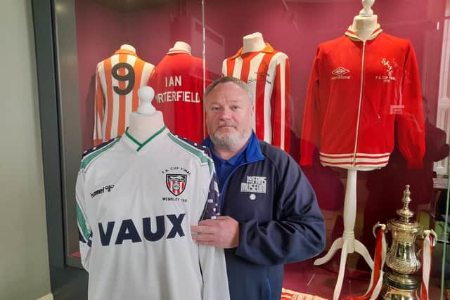 Museum founder Michael Ganley has many, very collectable shirts in the Fans Museum.
