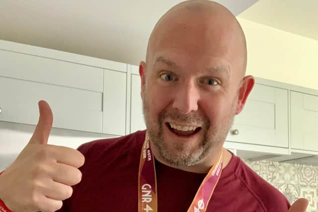 Chris completed the Great North Run ahead of taking on the London Marathon in October.