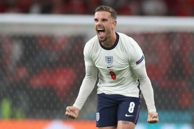 Wearside lads Jordan Henderson and Jordan Pickford react after helping England make history by reaching Euro 2020 final