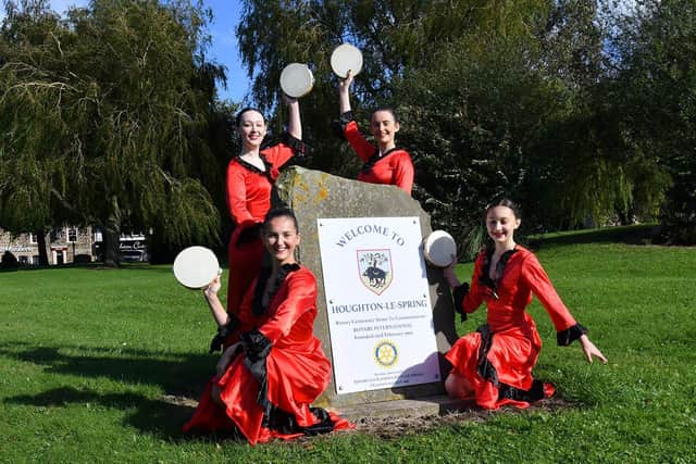 Dancers from Zazz Victoria Bower, Emily Murray, Alisha Aujla and Rebecca Murray ready to celebrate the upcoming Houghton Feast. Picture by Frank Reid