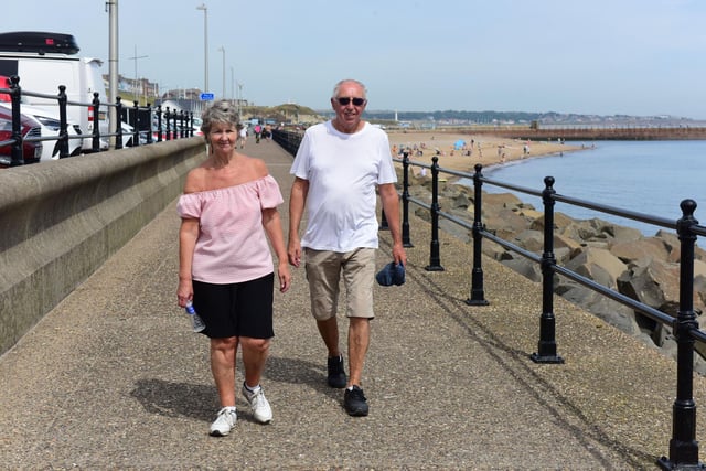 David and Ann Turner of Ferryhill at Roker, this morning.