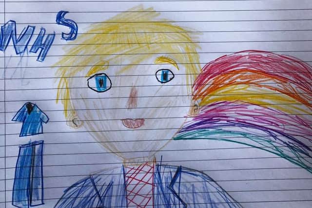 Maisie Potts' letter and picture for the Prime Minister.