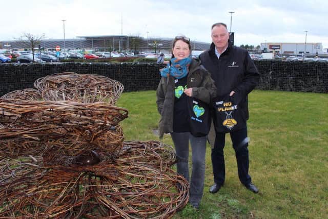 Sharon Lashley Managing Director of Climate Action North and Jerry Hatch Centre Manager Dalton Park