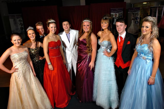 Academy 360 Year 11 students at the prom fair in 2012. Left to right are; Chloe Mellor, Melissa Cooke, Callum Henson, Chelsea Riley, Errel Freeman, Sophie Smart, Jessica Kitching, Jake Clark and Jessica Watson.