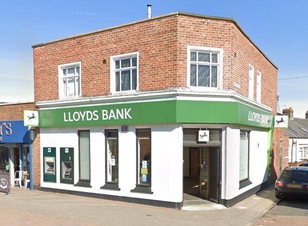 The Lloyds bank branch in Sea Road, Fulwell, Sunderland, is set to close. Picture c/o Google Streetview.