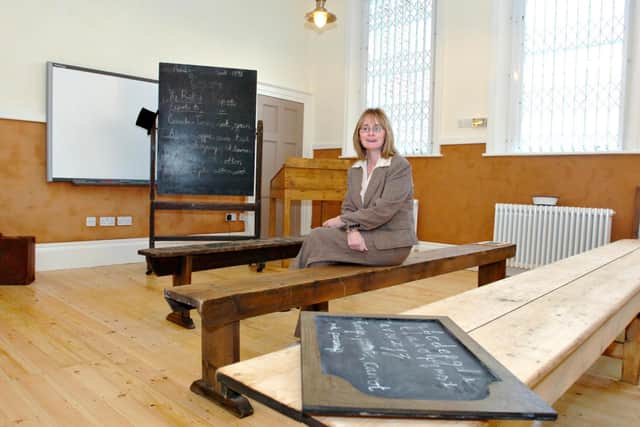 Janette Hilton, project director of Living History North East, pictured in the old Donnison School Building in Church Walk. Janette spearheaded the restoration and
re-development of The Donnison School.