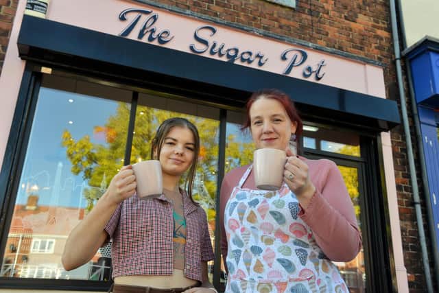 The Sugar Pot cafe opens up in Ryhope. Owner Gemma Liddle with daughter Jennifer Crawford.