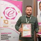 0800 Repair representative receives the Energy Efficiency award