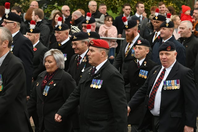 The Sunderland Remembrance Day Service and Parade, this morning.