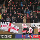 Sunderland celebrate a crucial goal at Cambridge United