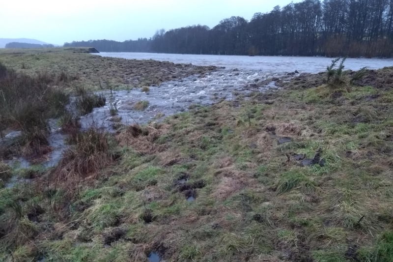 The water breached the bank at 4.30pm on Friday, February 5. Picture: Paul Allen
