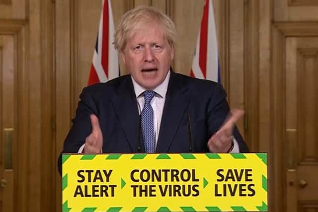 Prime Minister Boris Johnson speaking during a media briefing in Downing Street, London, on coronavirus (Covid-19). PA Photo.