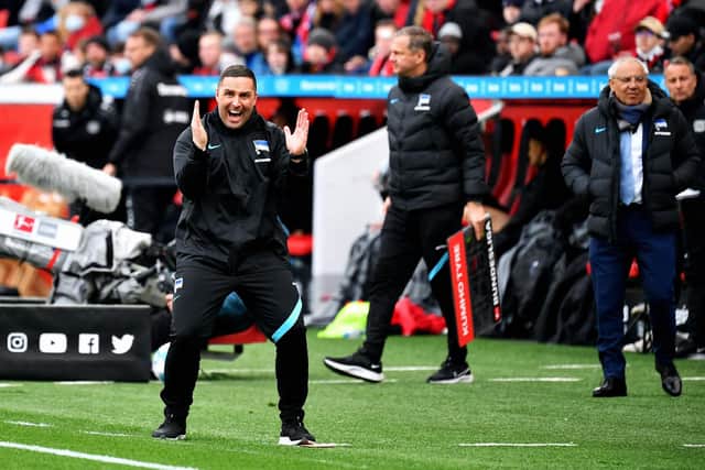 Hertha Berlin's Scottish assistant coach Mark Fotheringham.