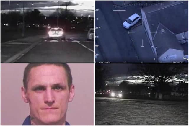 Ian Duncan lead police on a chase in a car he stole from his brother-in-law