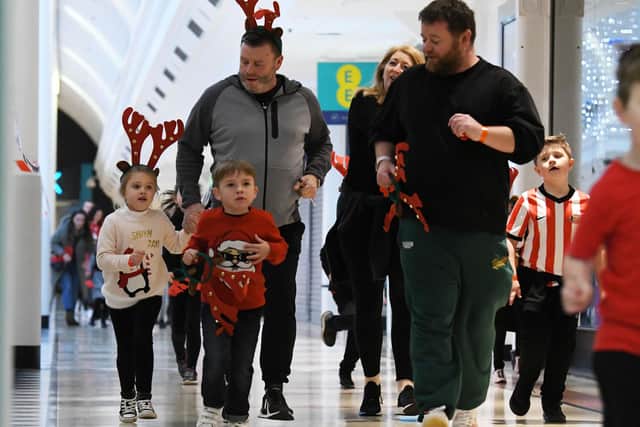 Children and parents taking part in last year's Reindeer Dash.