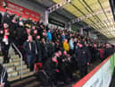 Sunderland fans at Cheltenham Town.