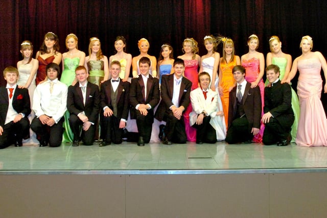 Year 11 pupils at Houghton Kepier School who took part in the school's first prom fair and fashion show in 2007.