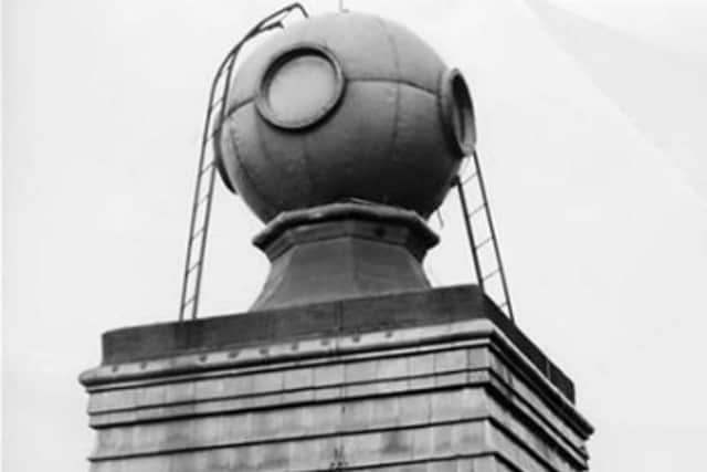 The diver's helmet above the Gaumont. Photo: Sunderland Antiquarian Society.