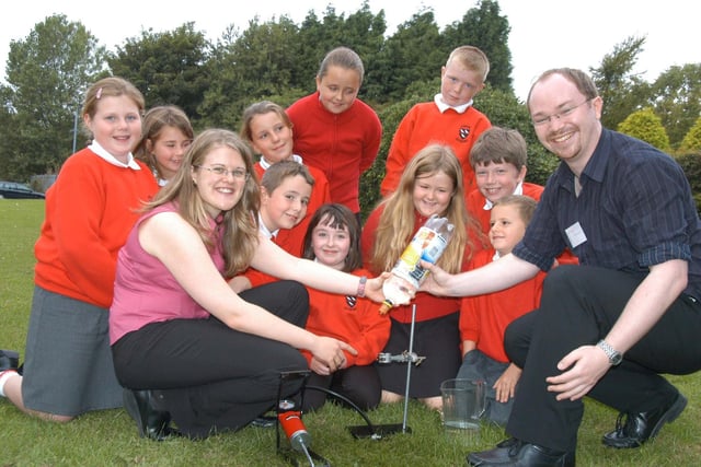 Pupils from Cotsford Juniors were shown how to make a rocket in this view from 2007.