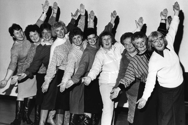 St Oswalds Allsorts dancers in January 1987. Can you spot someone you know?