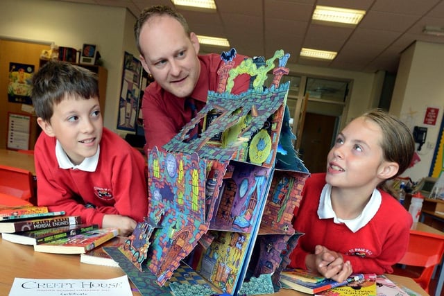 Year 5 pupils at St. Paul's C of E School, Ryhope took part in the Summer Reading Challenge 10 years ago. Here are Jack Stephenson, and Abbie Forrest with Stephen Dodd of Sunderland City Library.