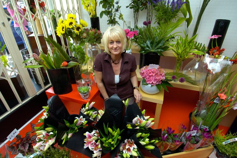 Florist Maria Proctor lost her job but launched her own business The Brookhouse on Sharrow Vale Road, Sheffied in 2009