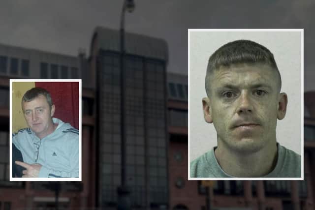 Wayne Miller, inset right, has been found guilty of the murder of Andrew Mather, left, after a trial at Newcastle Crown Court.