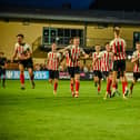 Sunderland under-21s players celebrate after beating West Ham on penalties in the quarter-finals of Premier League 2.