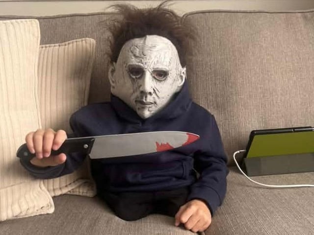 Becky Bunker sent us this photo of her little one dressed up for Halloween.