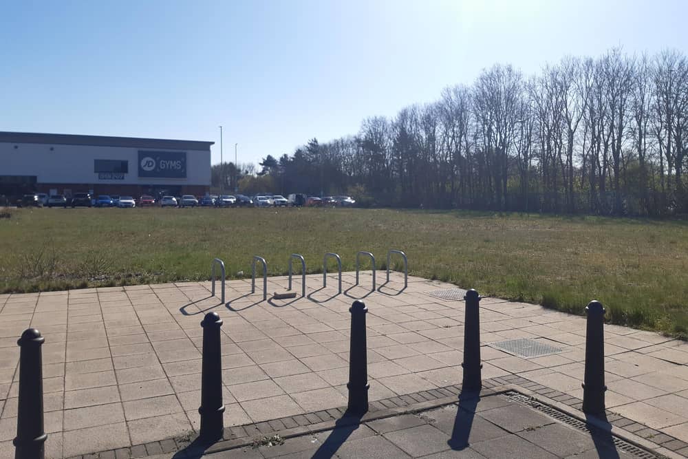 The padel courts will be created on this plot of land at Peel Retail Park in Washington.