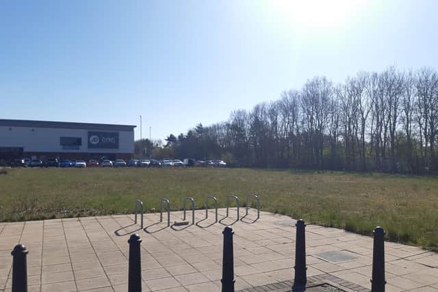 The padel courts will be created on this plot of land at Peel Retail Park in Washington.