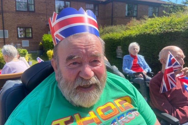 Ian Seery gets into the Jubilee spirit with a party for residents at Bryony Lodge and Marigold Nursing Homes.