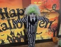 Corby-Jay Richardson, age nine, is dressed as Beetlejuice.
