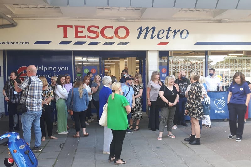 Staff received a round of applause as they left the Leigh Park Tesco Metro for the final time on June 26, 2021. Picture: Pete Martin