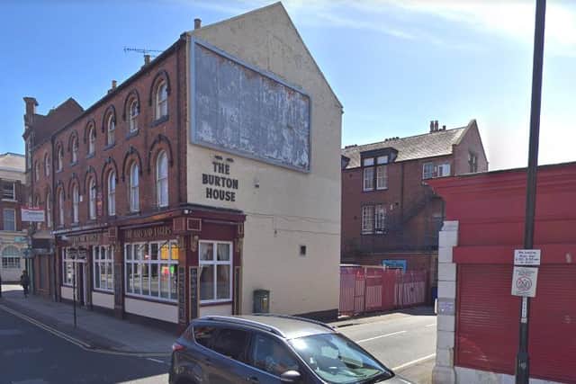 The late Robert Mulvaney lived above the Burton House in Sunderland city centre, with the search on to find his family. Image copyright Google Maps.