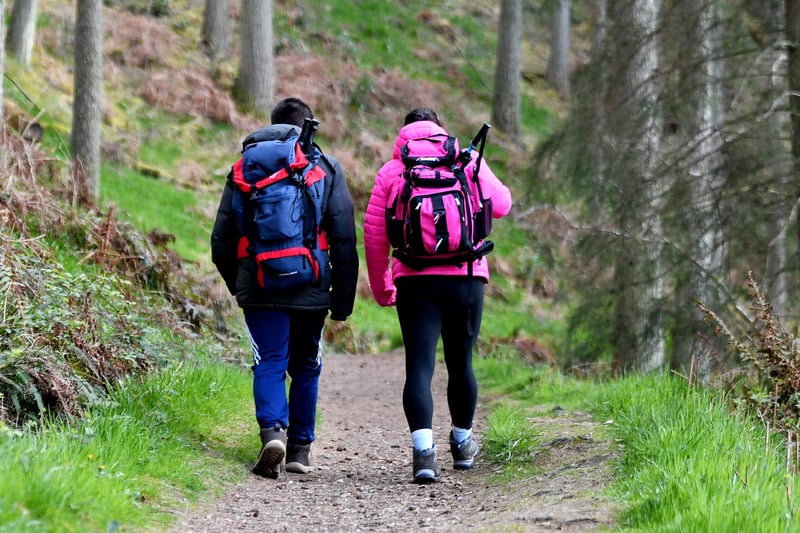 Keen walkers were pictured making the most of the warm weather and the newly loosened coronavirus restrictions at the Loch Lomond and The Trossachs National Park on Friday.